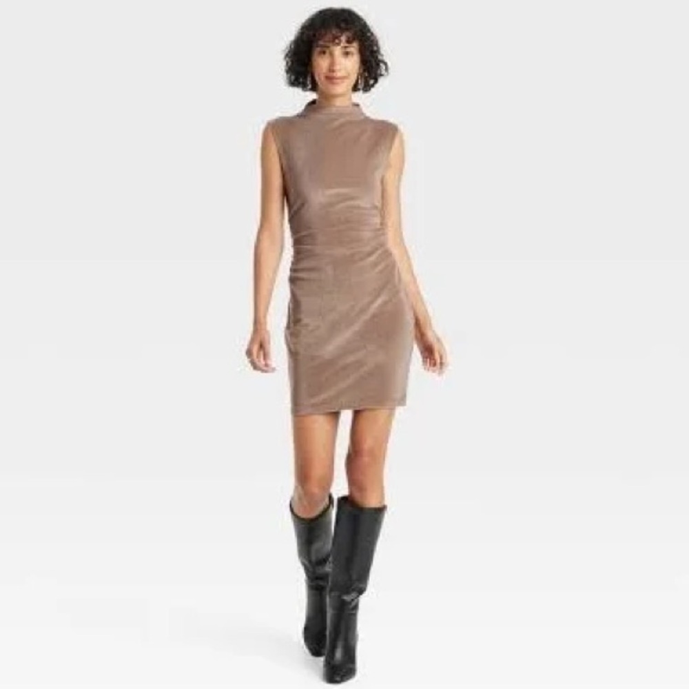 a new day Taupe Sleeveless Midi Dress